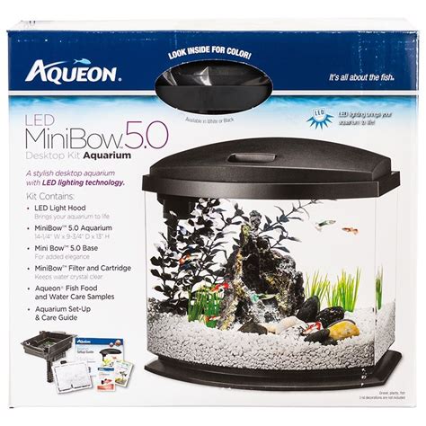 Aqueon Aqueon Led Minibow Desktop Aquarium Kit Black Aquarium Kits
