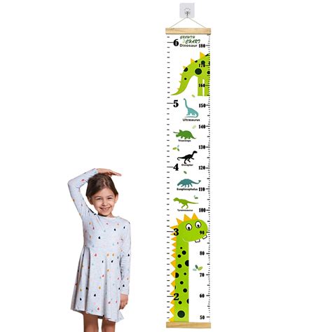 Buy Height Chart For Kids Cm And Feet Dual Scale Dinosaur Growth Chart