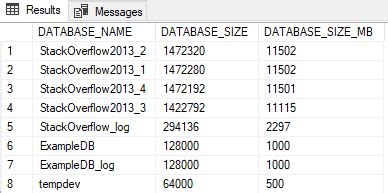Finding All Database Sizes On A SQL Server Chad Callihan