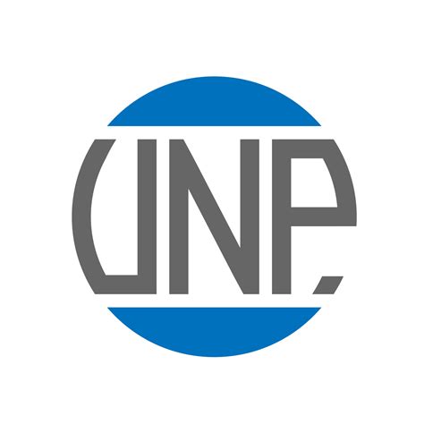 Diseño De Logotipo De Letra Unp Sobre Fondo Blanco Concepto De