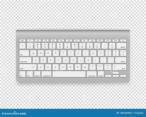 Modern Computer Keyboard Illustration Vector Object Isolated On Stock