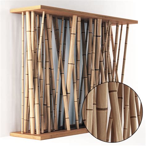 Bamboo Decor Wall N7 3d Model Cgtrader