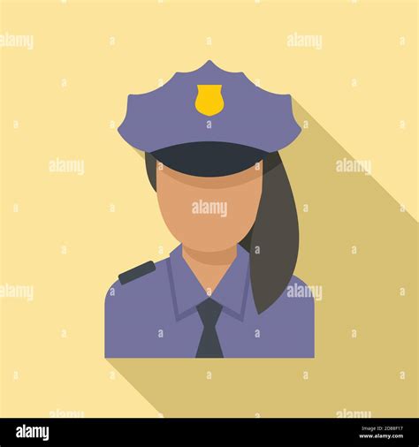 police woman border icon flat style stock vector image and art alamy
