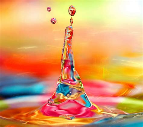 Rainbow Splash Colorful Wallpaper Water Drops Color Splash