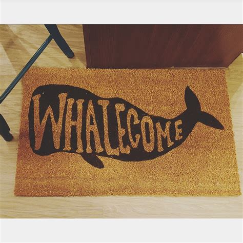 Whalecome Welcome Mat Nautical Whale Themed T Beach