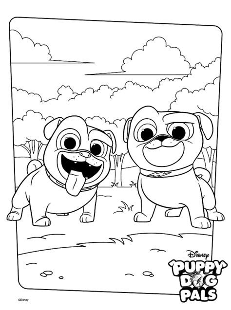 Kids N Coloring Page Puppy Dog Pals Bingo And Rolly