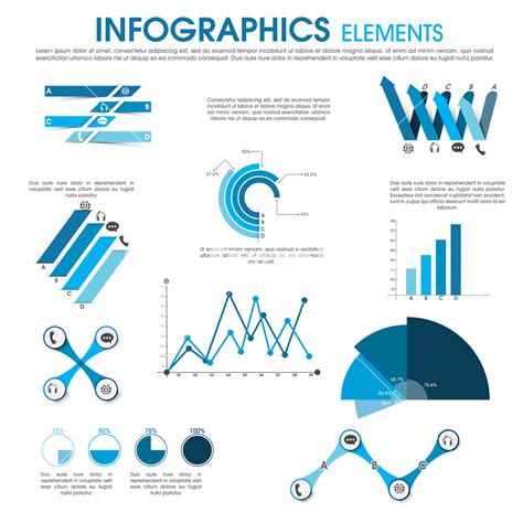 Different Statistical Infographic Elements Set For Business Concept