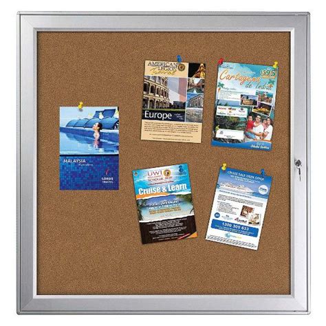 12x 8 5×11 Premium Enclosed Cork Bulletin Board Outdoor Use Displays Outlet Online Display