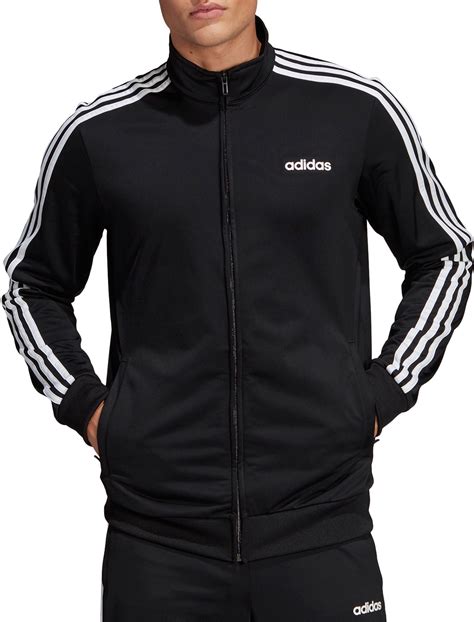 Adidas Mens Essentials 3 Stripes Tricot Track Jacket
