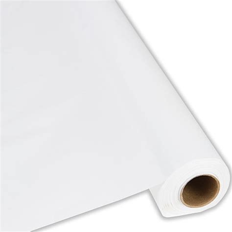 Schorin Company White Plastic Table Cover Roll 40 X 300 Schorin