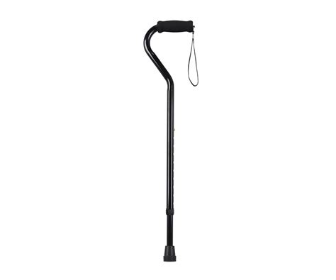 Foam Grip Offset Handle Black Walking Cane