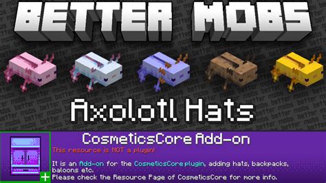 Axolotl Hats Cosmeticscore Spigotmc High Performance Minecraft