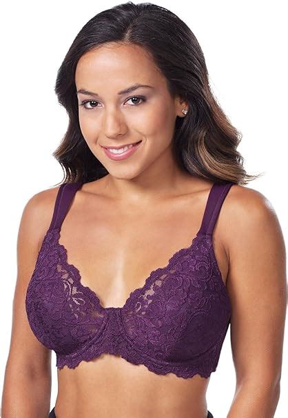 Leading Lady Women S Plus Size Padded Lace Underwire Bra At Amazon