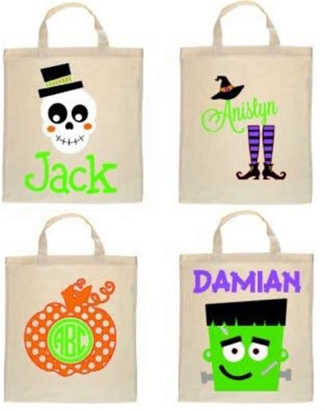 Personalized Halloween Bag Trick Or Treat Bag Monogrammed Etsy Singapore