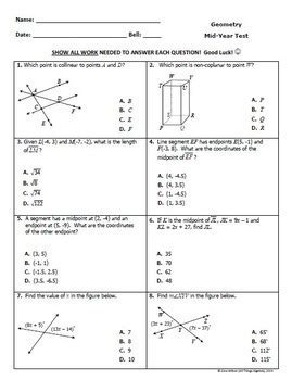 Define a chord of a circle. Geometry: First Semester Test (Midterm) and Study Guide by ...