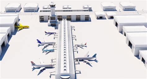 Airport Buildings Layout Wirecase