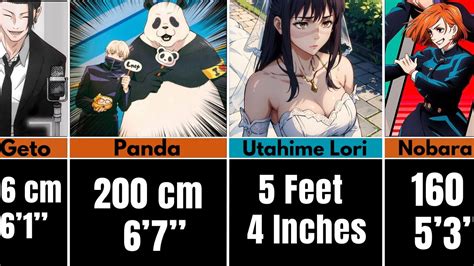 Who Is The Tallest Heights Of Jujutsu Kaisen Characters World Of Anime YouTube