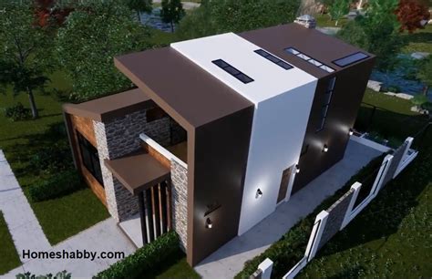 Rumah 9×12 ini memiliki luas lahan 108 m². Desain dan Denah Rumah Modern 2 Lantai Ukuran 7,5 x 12 m 3 ...