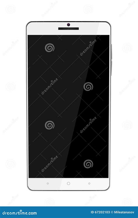 Front View Of White Smartphone Stock Illustration Illustration Of