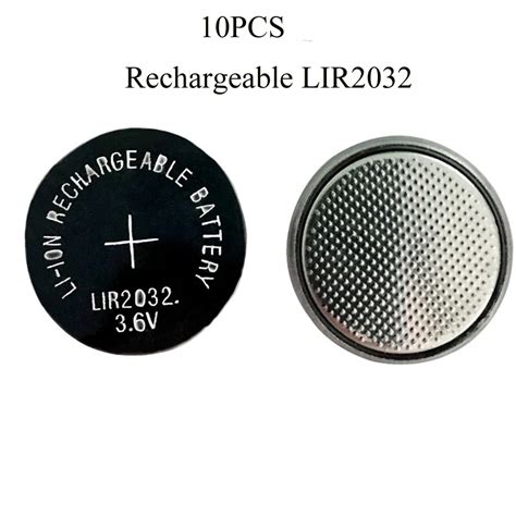 Soravess 36v 2032 Rechargeable Battery Lir2032 Lir 2032 Lithium Ion