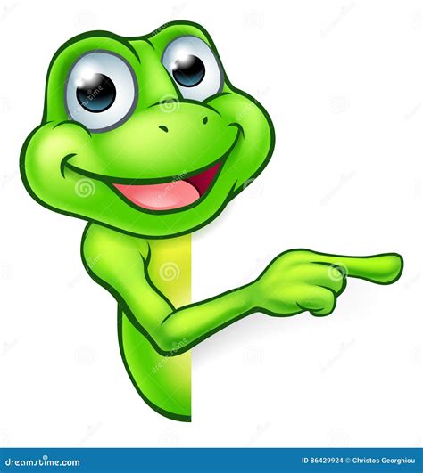 Pointing Cartoon Frog Stock Vector Illustration Of Graphic 86429924