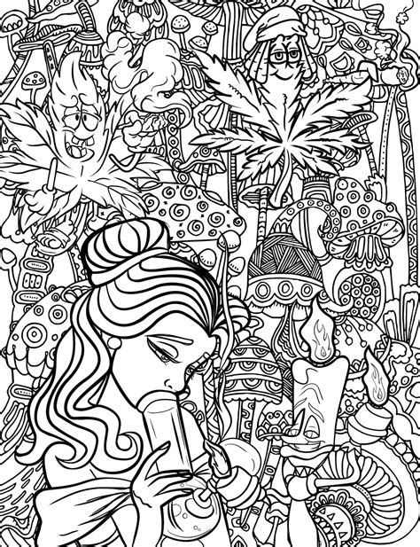 Princess Stoner Coloring Book The Psychedelic Coloring Book Etsy