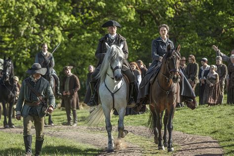 new outlander season five official photos featuring jamie claire brianna roger and more