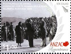 Stamp The Anzac Series Remembrance Posthumous Vc Award Ceremony For Te Moana Nui A Kiwa