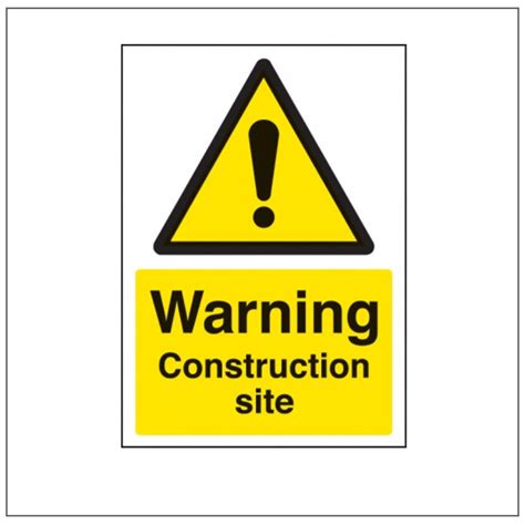 Standard Rigid Adhesive Signs Warning Construction Site Signs