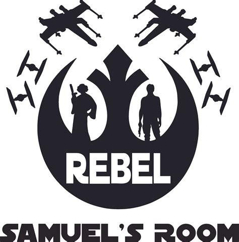 Star Wars Rebel Logo Cartoon Character Design Customized Wall Art Vinyl