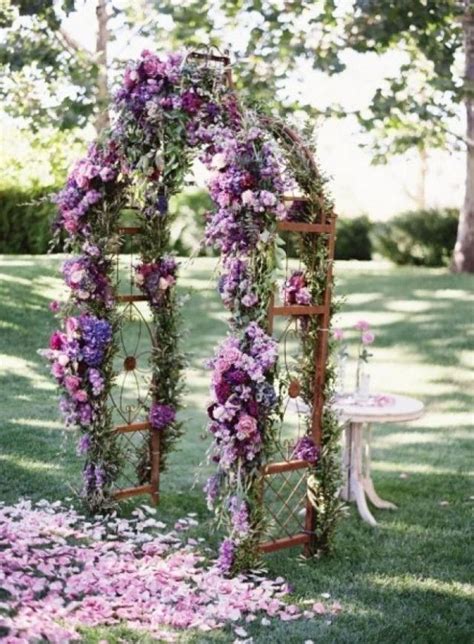 Wedding Arch Lavender Flowers Purple Wedding Archway With Flowers