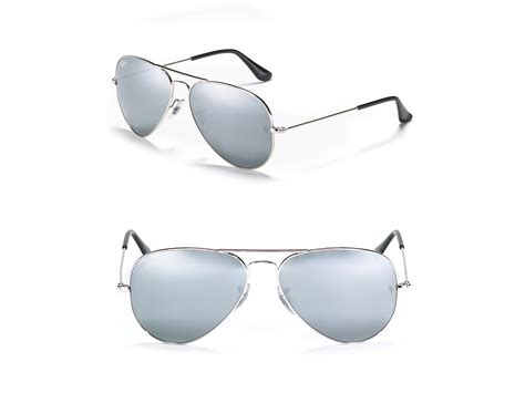 Ray Ban Aviator Sunglasses With Mirrored Lenses In Silver For Men Lyst
