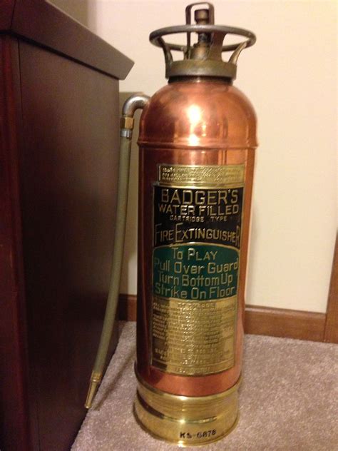 Check out our free fire extinguisher training video osha, including fire extinguisher types, the pass method for using fire extinguishers, and when to fight. Fire extinguisher - copper and brass circa 1940's | Fire ...