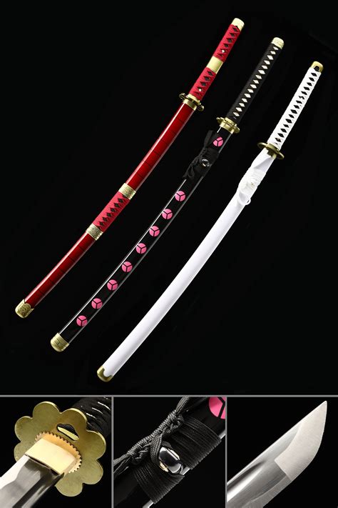 Zoro Swords Roronoa Zoro Katana Sword 3 Set Replica Shusui Wado