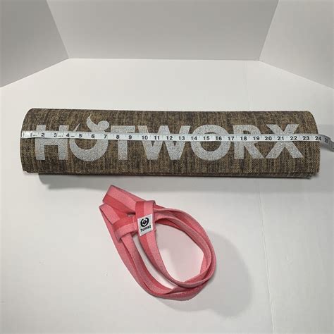 Hotworx Yoga Hot Yoga Mat W Tumaz Strap Brown Tan Hemp Fiber X EBay