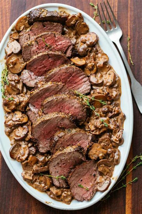 Remove the long chain meat that runs next to the tenderloin and reserve. Beef Tenderloin with Mushroom Sauce (VIDEO) - Best Cheap Recipes