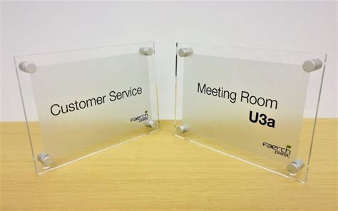 210x150mm Acrylic Door Signs With Frosted Backing Buysigns