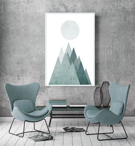 Scandinavian Print Printable Nordic Poster Mid Century Art Etsy