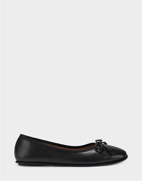 Black Leather Ballet Flat With Bow Catalina Aerosoles
