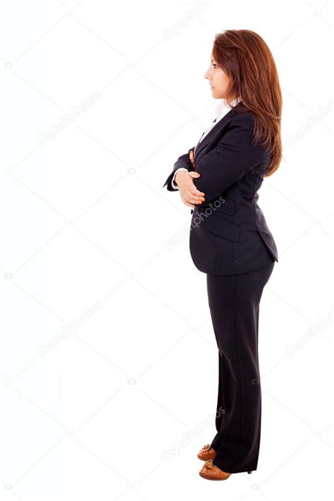 Woman Profile Full Body Full Body Profile View Of Young Business