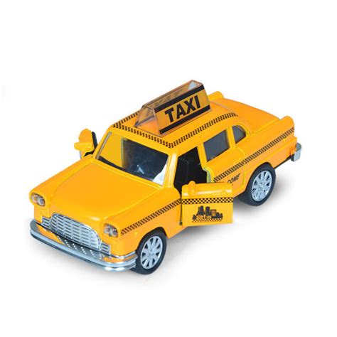 136 New York Taxi Cab Model Car Diecast Toy Vehicle Kids Collection