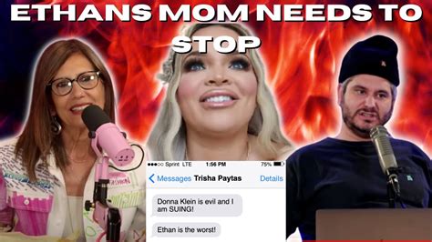 Ethan Kleins Mom Exposed For Sending Awful Texts To Trisha Paytas Youtube