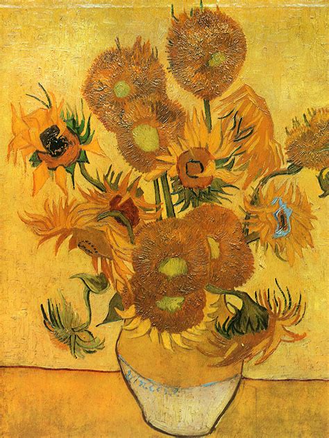 Vase with fifteen sunflowers * künstler: Still Life - Vase with Fifteen Sunflowers - van Gogh ...