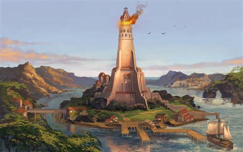 Golden Lighthouse By ~sensevessel On Deviantart Fantasy Landscape