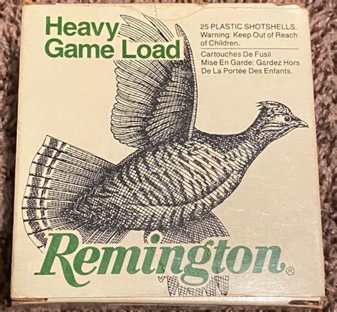 Remington Ga Game Heavy Game Load Empty Shotgun Box Pheasant Ruffed