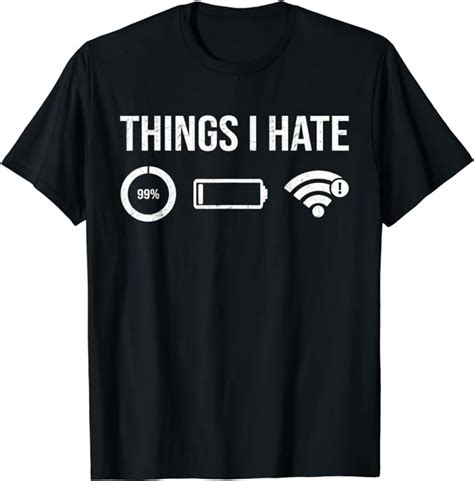 Things I Hate Shirt For Developer Coder Programmer Gamer T