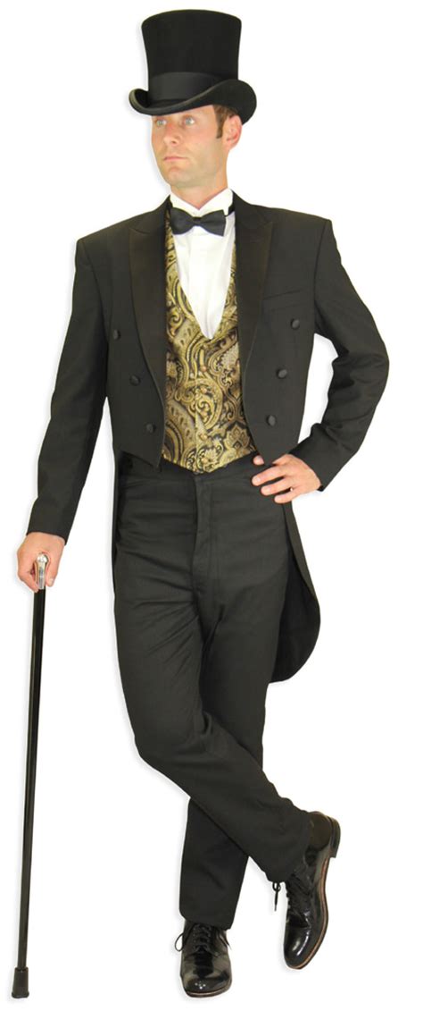 Victorian Formal Tailcoat Black Wool
