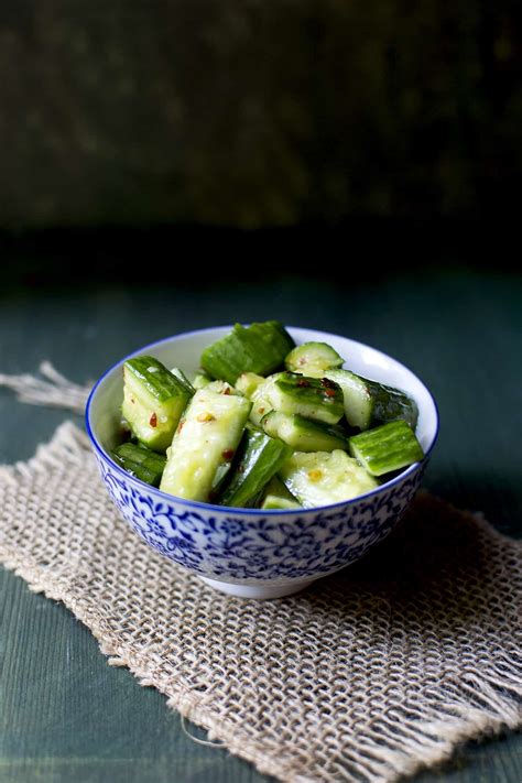 Chinese Smashed Cucumber Salad Recipe Cookshideout