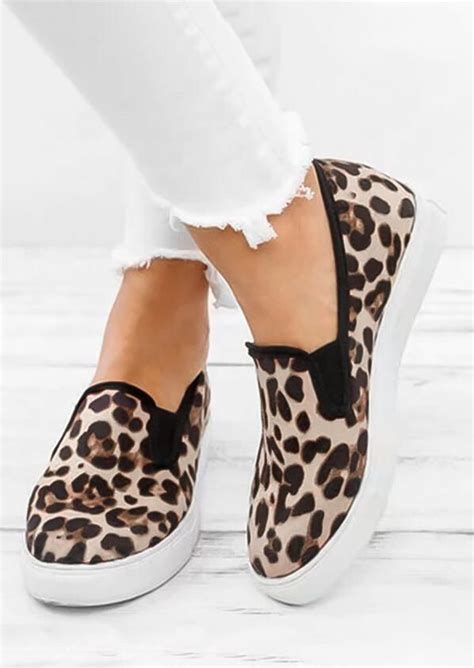 leopard printed slip on flat sneakers leopard printed lace up sneakers this style is our take