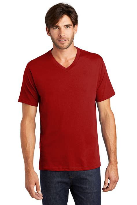 District Made Mens Perfect Weight V Neck Tee Cotton T Shirts